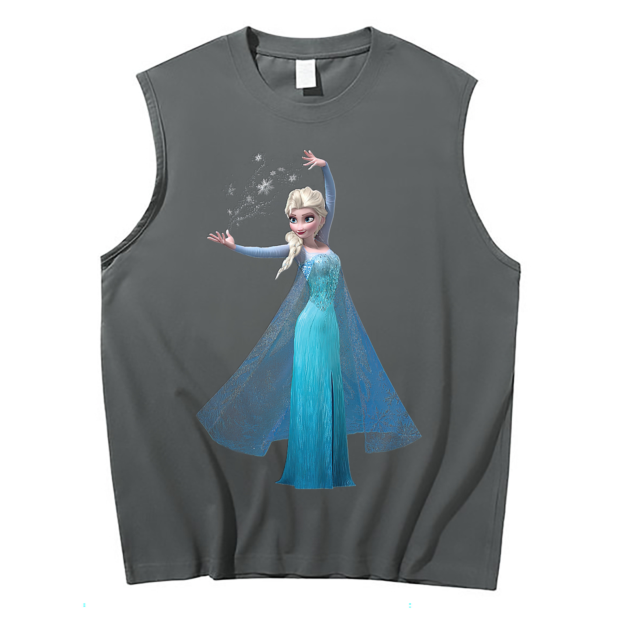 （画像用） アナと雪の女王 アンナ エルサ Frozen Anna Elsa コットン100％タンクトップ（フロントプリント）